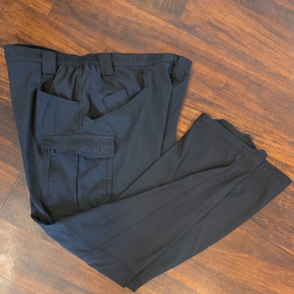 Men's Black Tactical Cargo Pants with Pockets 4 Of 4 - Picture 5 of 5